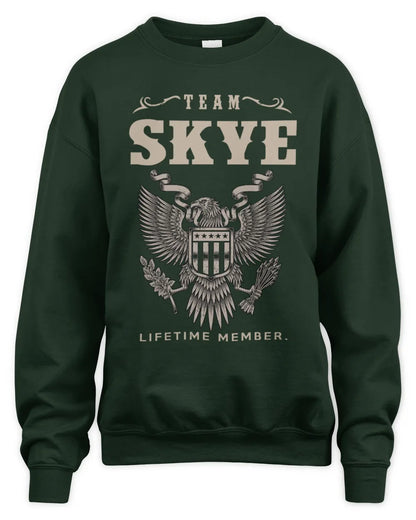 SKYE TP06-K82 – Personalized Classic Style Apparel “Team NAME Lifetime Member” - Unisex Sweatshirt - Forest Green