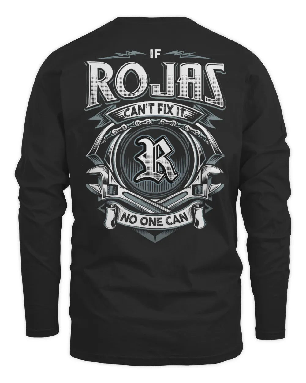 ROJAS AP81-K4-626 - Personalized Ahmed Quote Apparel “If Ahmed Can't Fix It, No One Can” - Men's Long Sleeved T-Shirt - Black