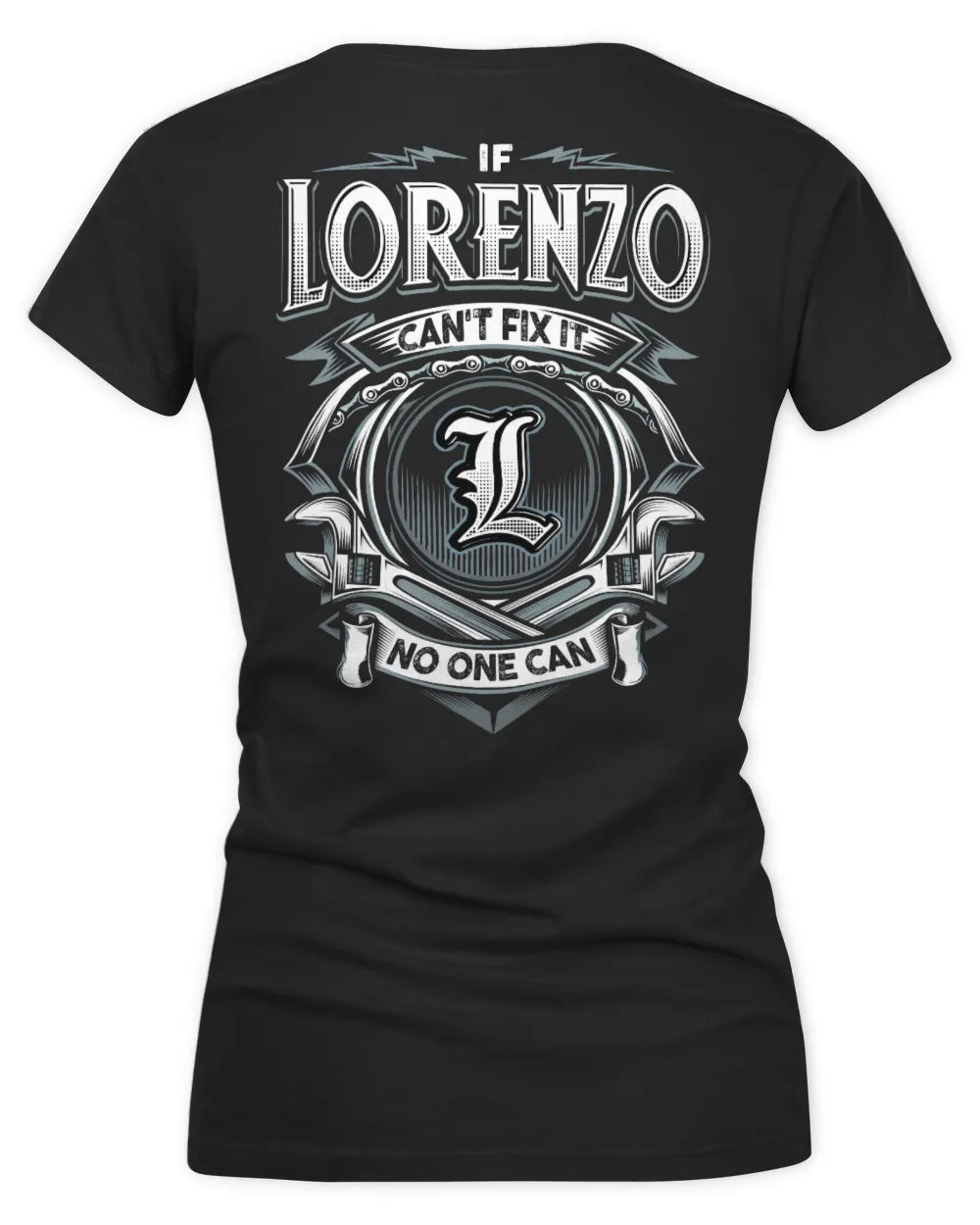 LORENZO AP81-K4-626 - Personalized Ahmed Quote Apparel “If Ahmed Can't Fix It, No One Can” - Women's V-Neck T-Shirt - Black
