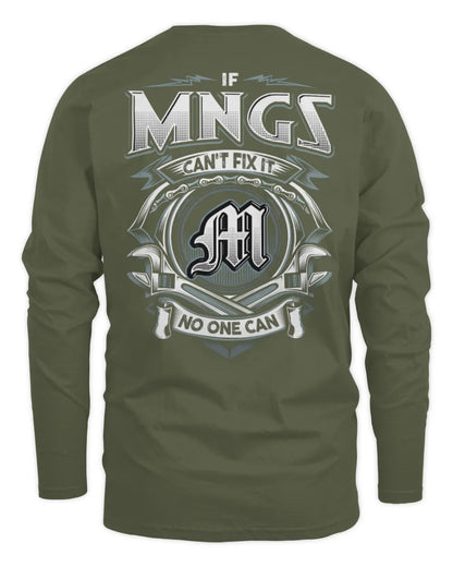 MNGS AP81-K4-626 - Personalized Ahmed Quote Apparel “If Ahmed Can't Fix It, No One Can” - Men's Long Sleeved T-Shirt - Military Green