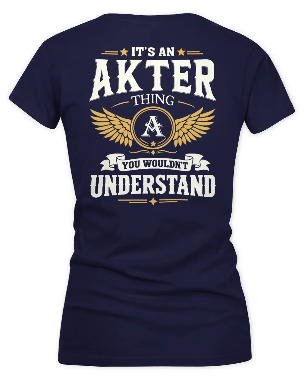 AKTER KT06-M008 It’s a [NAME] Thing – You Wouldn’t Understand | Personalized Vintage T-Shirt - Women's V-Neck T-Shirt - Navy