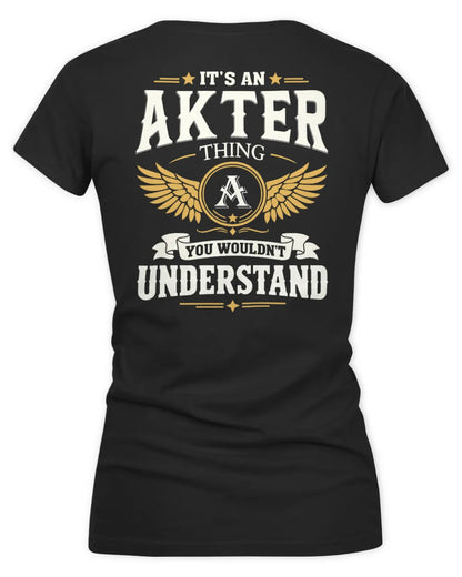 AKTER KT06-M008 It’s a [NAME] Thing – You Wouldn’t Understand | Personalized Vintage T-Shirt - Women's V-Neck T-Shirt - Black