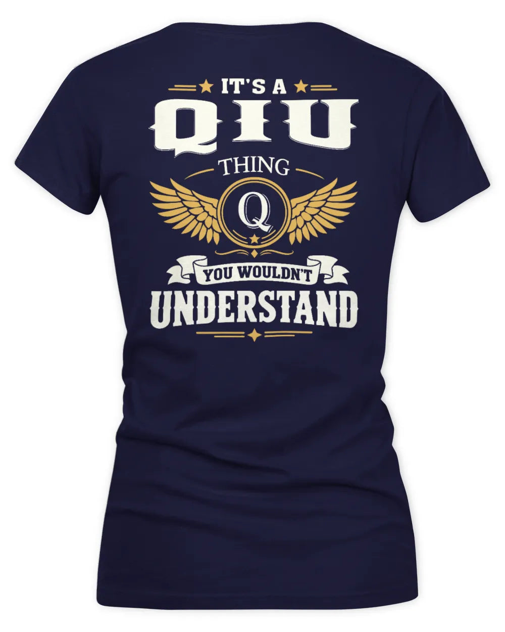 QIU KT06-M008 It’s a [NAME] Thing – You Wouldn’t Understand | Personalized Vintage T-Shirt - Women's V-Neck T-Shirt - Navy