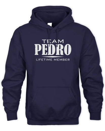 PEDRO BL62-K4-128 - Personalized “Team NAME Lifetime Member” - Unisex Hoodie - Navy