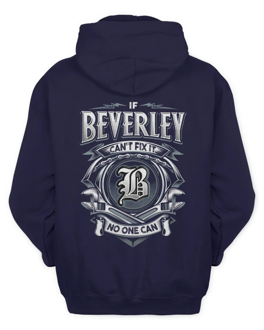 BEVERLEY AP81-K4-626 - Personalized Ahmed Quote Apparel “If Ahmed Can't Fix It, No One Can” - Unisex Hoodie - Navy