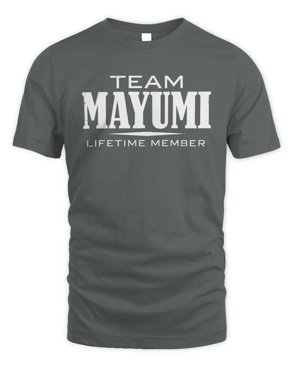 MAYUMI BL62-K4-128 - Personalized “Team NAME Lifetime Member” - Unisex Standard T-Shirt - Charcoal