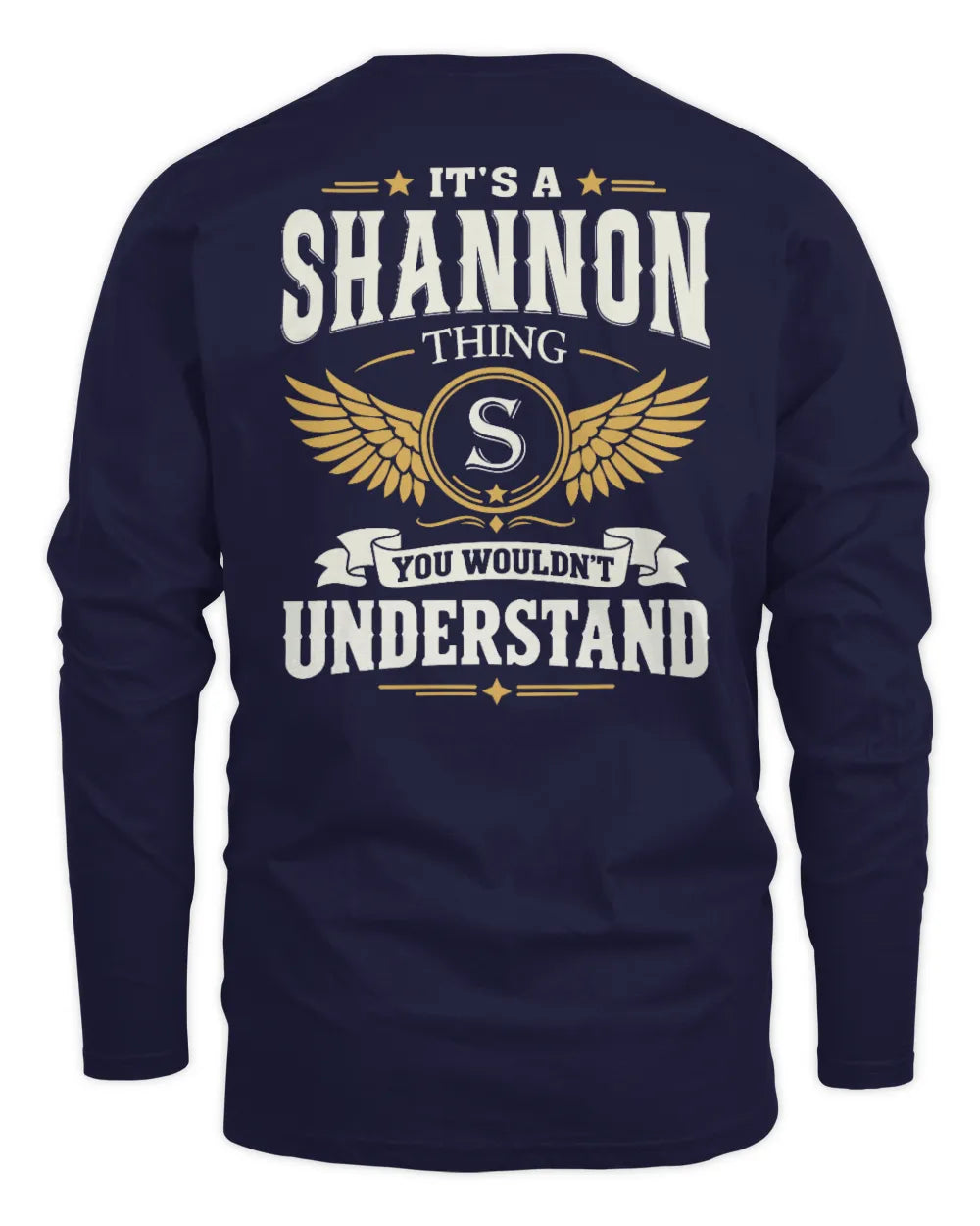 SHANNON KT06-M008 It’s a [NAME] Thing – You Wouldn’t Understand | Personalized Vintage T-Shirt - Men's Long Sleeved T-Shirt - Navy