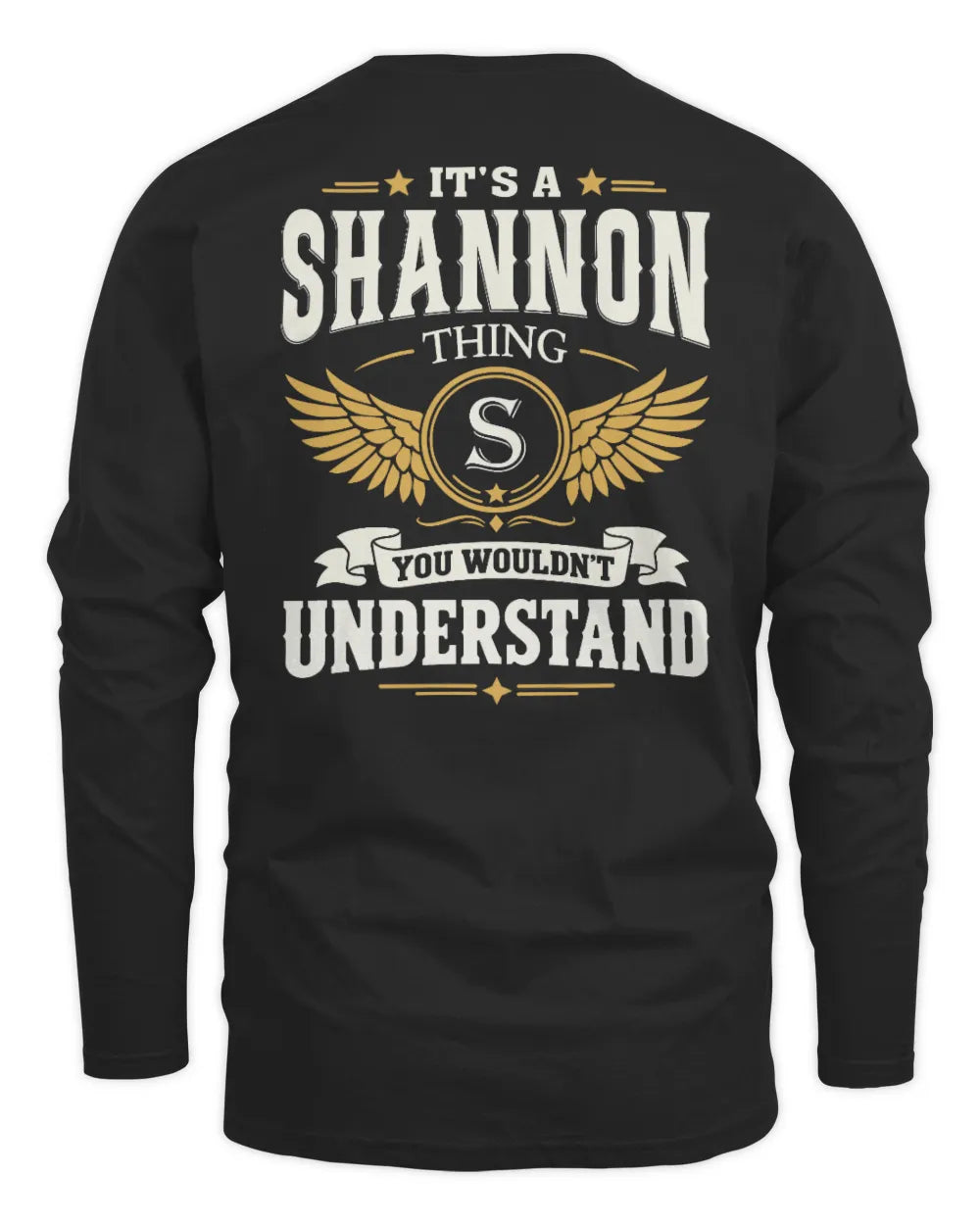 SHANNON KT06-M008 It’s a [NAME] Thing – You Wouldn’t Understand | Personalized Vintage T-Shirt - Men's Long Sleeved T-Shirt - Black