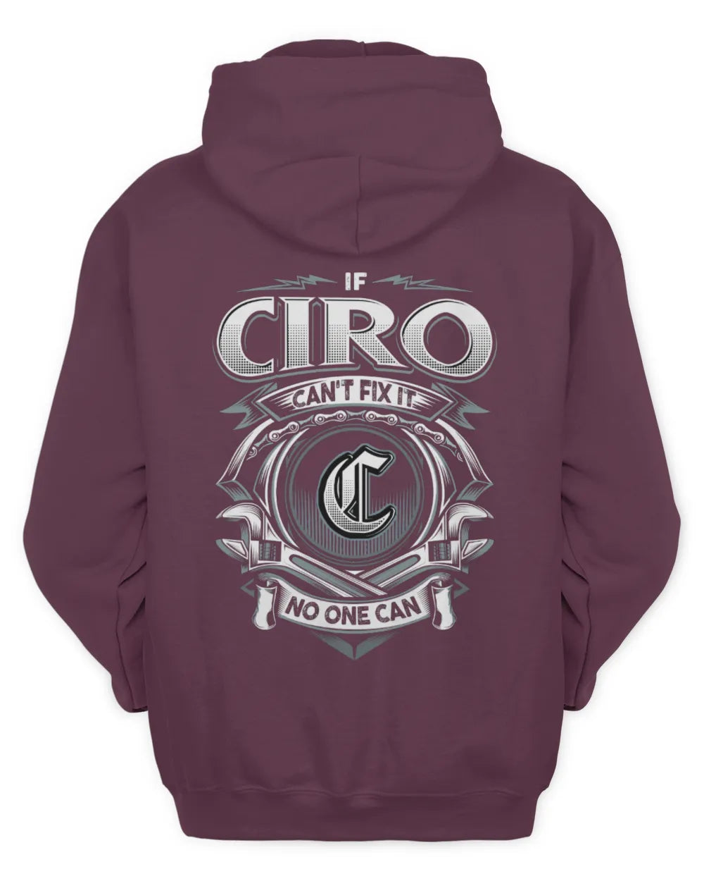 CIRO AP81-K4-626 - Personalized Ahmed Quote Apparel “If Ahmed Can't Fix It, No One Can” - Unisex Hoodie - Maroon