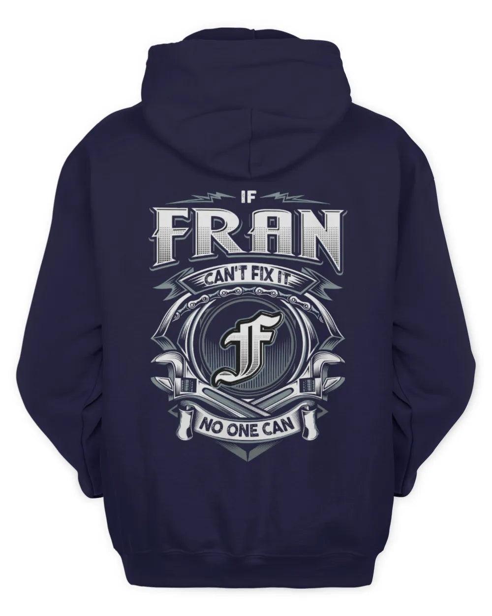 FRAN AP81-K4-626 - Personalized Ahmed Quote Apparel “If Ahmed Can't Fix It, No One Can” - Unisex Hoodie - Navy