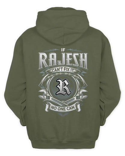 RAJESH AP81-K4-626 - Personalized Ahmed Quote Apparel “If Ahmed Can't Fix It, No One Can” - Unisex Hoodie - Military Green