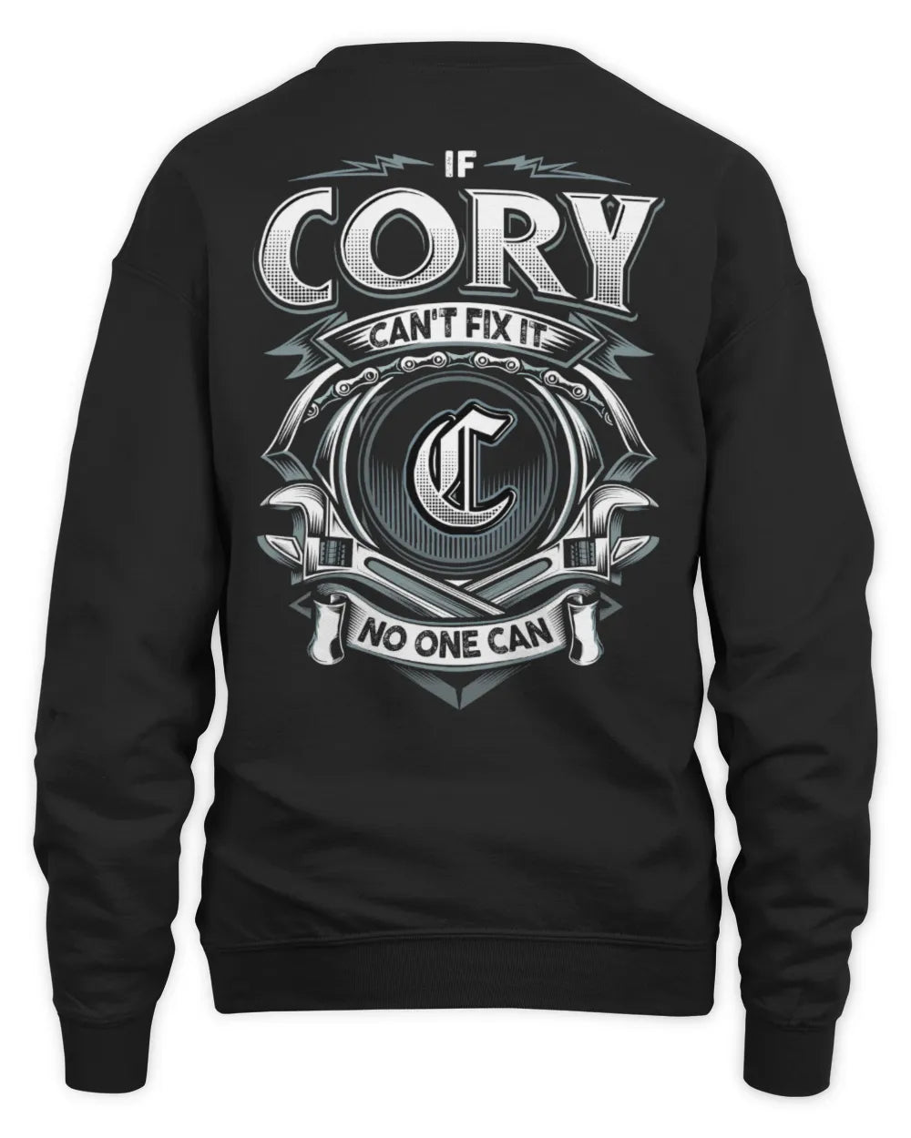 CORY AP81-K4-626 - Personalized Ahmed Quote Apparel “If Ahmed Can't Fix It, No One Can” - Unisex Sweatshirt - Black
