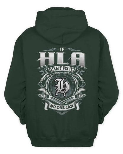 HLA AP81-K4-626 - Personalized Ahmed Quote Apparel “If Ahmed Can't Fix It, No One Can” - Unisex Hoodie - Forest Green