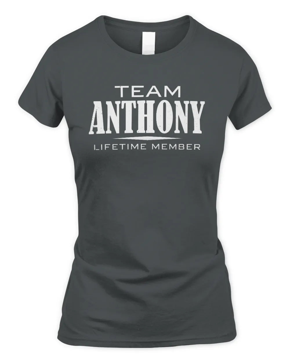 ANTHONY BL62-K4-128 - Personalized “Team NAME Lifetime Member” - Women's Standard T-Shirt - Charcoal