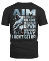 AIM AP62-K4-666 - Personalized Fierce Wolf Quote Apparel “If You Kick Me When I’m Down, You Better Pray I Don’t Get Up”