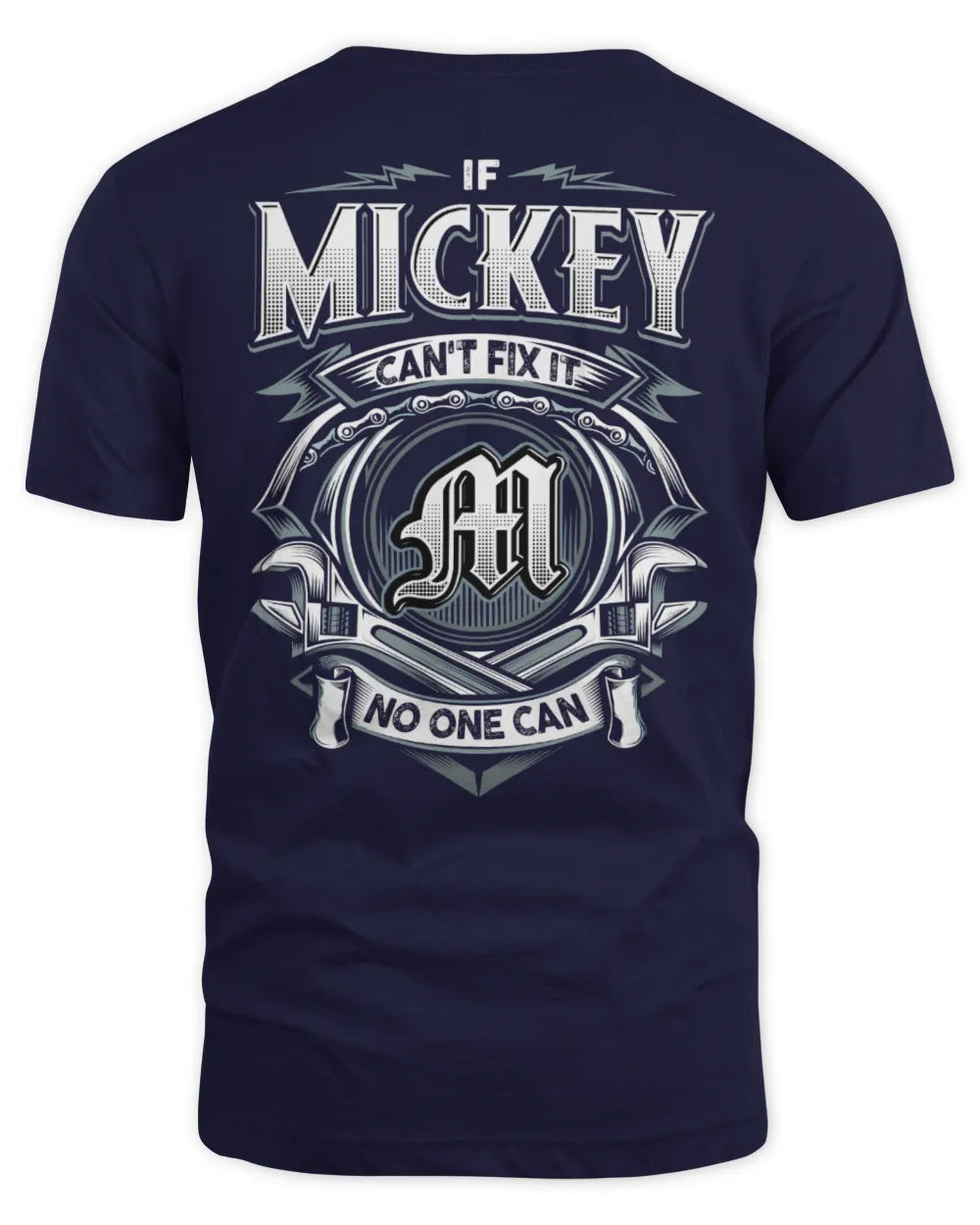 MICKEY AP81-K4-626 - Personalized Ahmed Quote Apparel “If Ahmed Can't Fix It, No One Can” - Unisex Standard T-Shirt - Navy