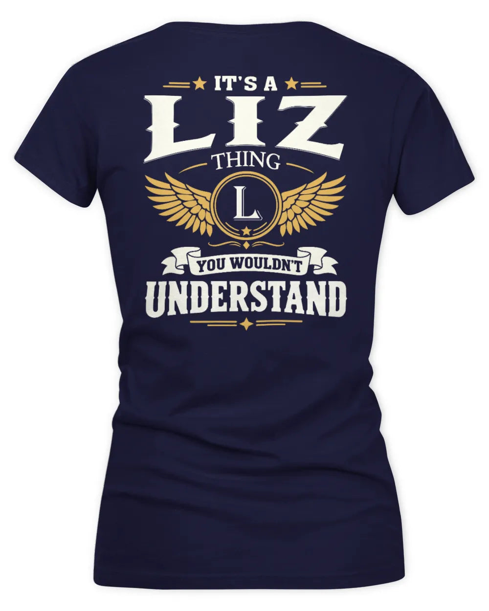 LIZ KT06-M008 It’s a [NAME] Thing – You Wouldn’t Understand | Personalized Vintage T-Shirt - Women's V-Neck T-Shirt - Navy