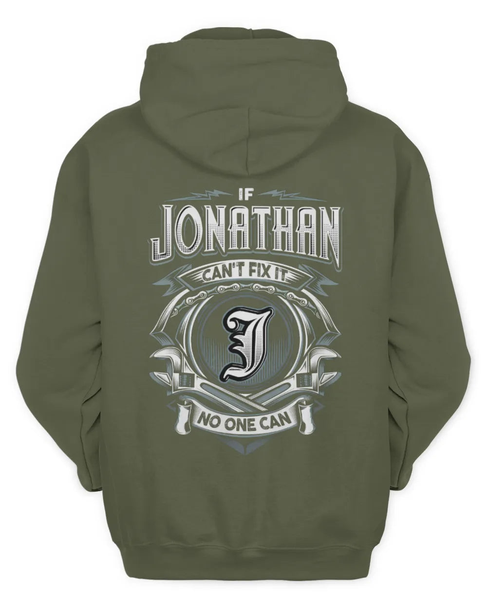 JONATHAN AP81-K4-626 - Personalized Ahmed Quote Apparel “If Ahmed Can't Fix It, No One Can” - Unisex Hoodie - Military Green