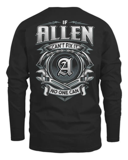 ALLEN AP81-K4-626 - Personalized Ahmed Quote Apparel “If Ahmed Can't Fix It, No One Can” - Men's Long Sleeved T-Shirt - Black