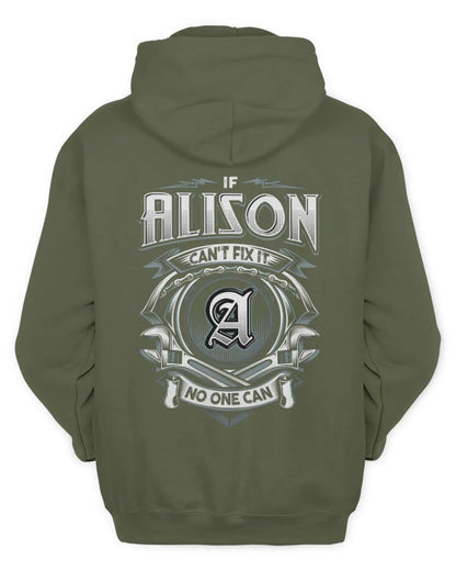 ALISON AP81-K4-626 - Personalized Ahmed Quote Apparel “If Ahmed Can't Fix It, No One Can” - Unisex Hoodie - Military Green