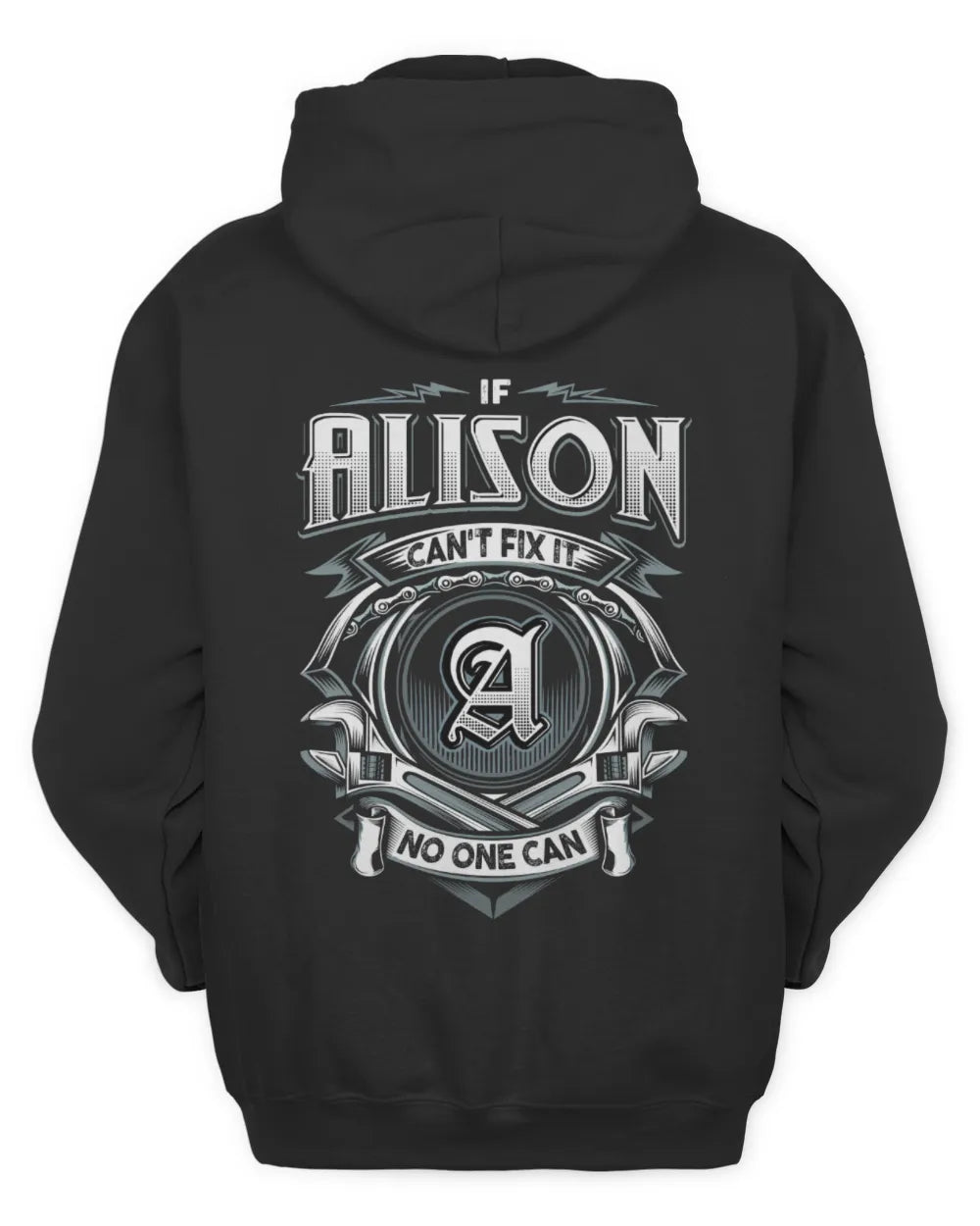ALISON AP81-K4-626 - Personalized Ahmed Quote Apparel “If Ahmed Can't Fix It, No One Can” - Unisex Hoodie - Black