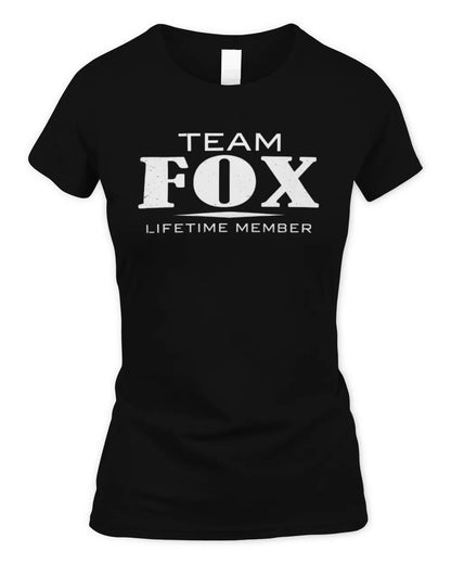 FOX BL62-K4-128 - Personalized “Team NAME Lifetime Member” - Women's Standard T-Shirt - Black