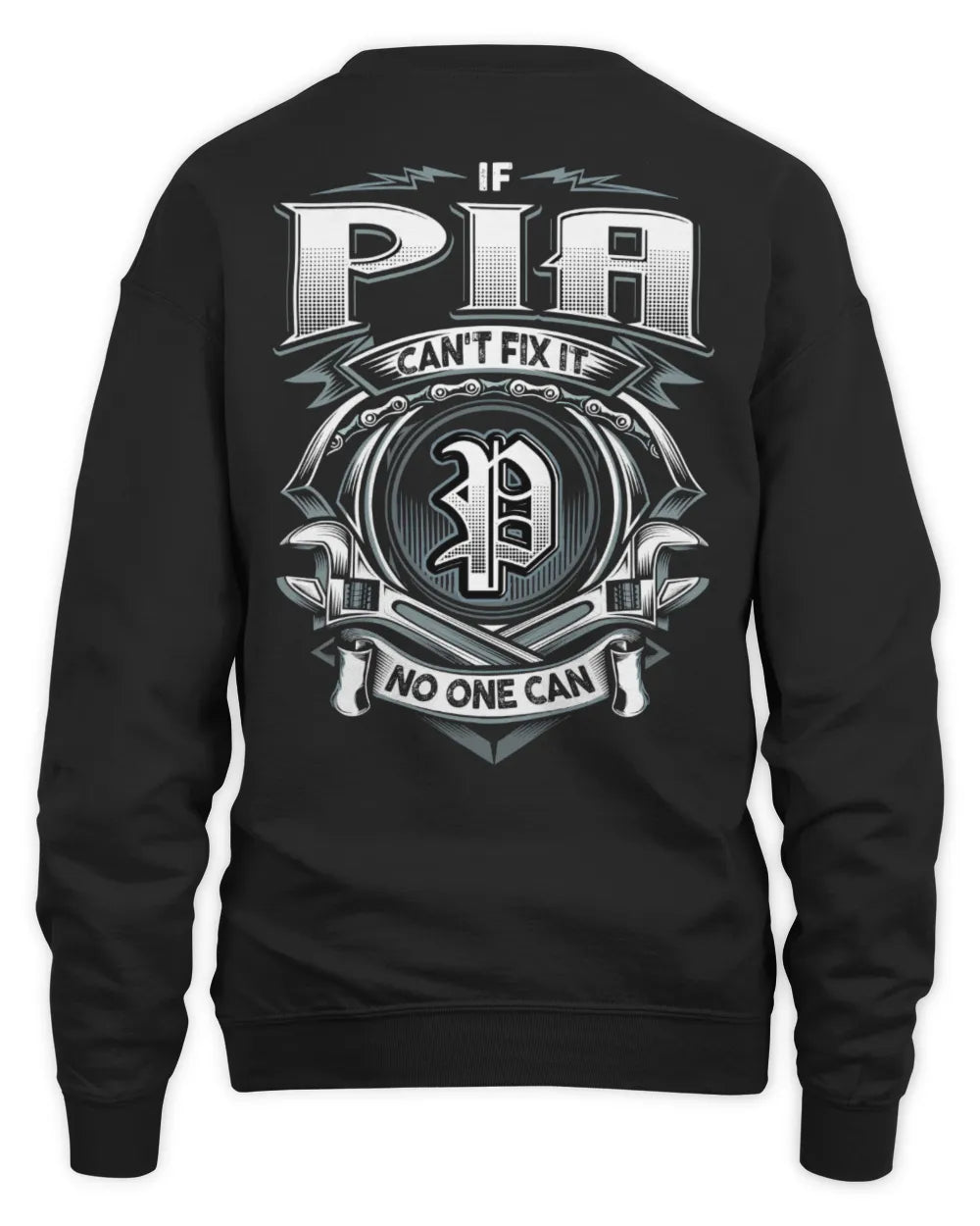 PIA AP81-K4-626 - Personalized Ahmed Quote Apparel “If Ahmed Can't Fix It, No One Can” - Unisex Sweatshirt - Black