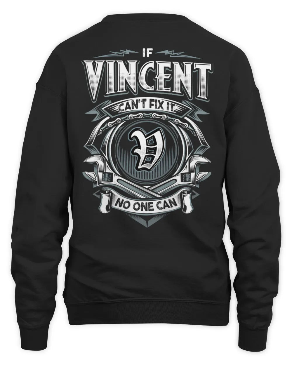 VINCENT AP81-K4-626 - Personalized Ahmed Quote Apparel “If Ahmed Can't Fix It, No One Can” - Unisex Sweatshirt - Black
