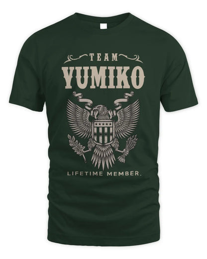 YUMIKO TP06-K82 – Personalized Classic Style Apparel “Team NAME Lifetime Member” - Unisex Standard T-Shirt - Forest Green