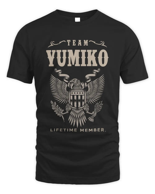 YUMIKO TP06-K82 – Personalized Classic Style Apparel “Team NAME Lifetime Member” - Unisex Standard T-Shirt - Black