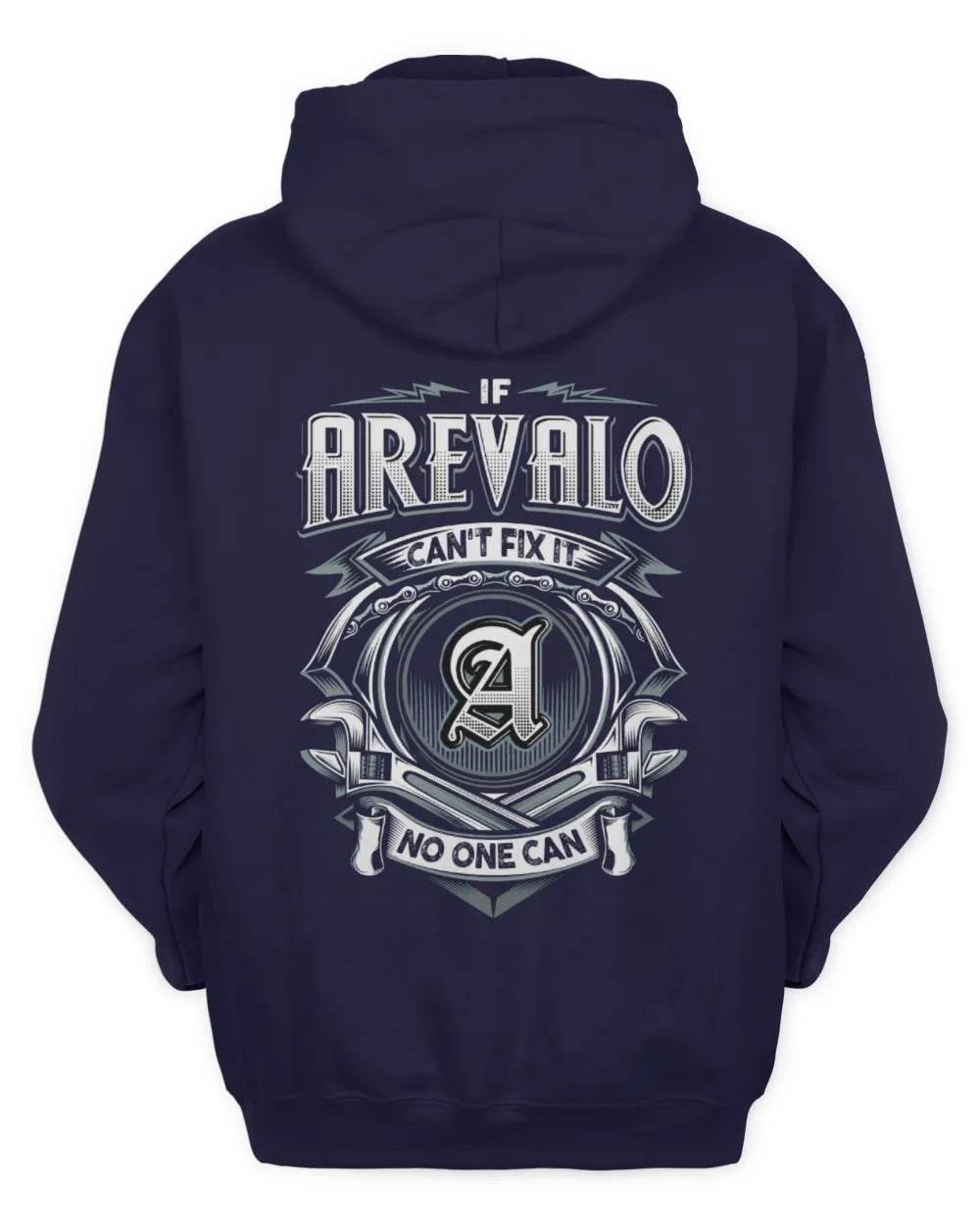 AREVALO AP81-K4-626 - Personalized Ahmed Quote Apparel “If Ahmed Can't Fix It, No One Can” - Unisex Hoodie - Navy