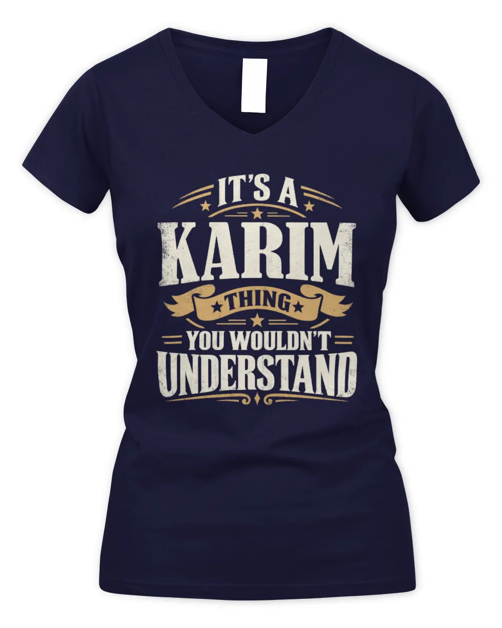 KARIM P08 TH51 - Personalized “It’s a/an [NAME] Thing – You Wouldn’t Understand” Shirt - Women's V-Neck T-Shirt - Navy