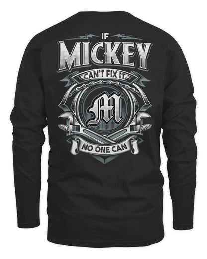 MICKEY AP81-K4-626 - Personalized Ahmed Quote Apparel “If Ahmed Can't Fix It, No One Can” - Men's Long Sleeved T-Shirt - Black
