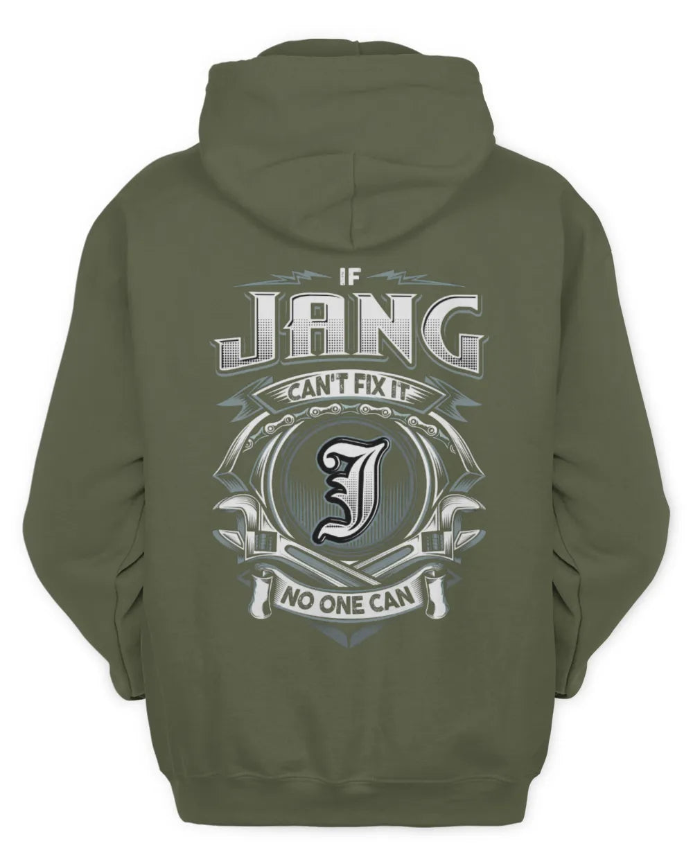 JANG AP81-K4-626 - Personalized Ahmed Quote Apparel “If Ahmed Can't Fix It, No One Can” - Unisex Hoodie - Military Green
