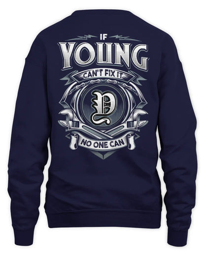 YOUNG AP81-K4-626 - Personalized Ahmed Quote Apparel “If Ahmed Can't Fix It, No One Can” - Unisex Sweatshirt - Navy