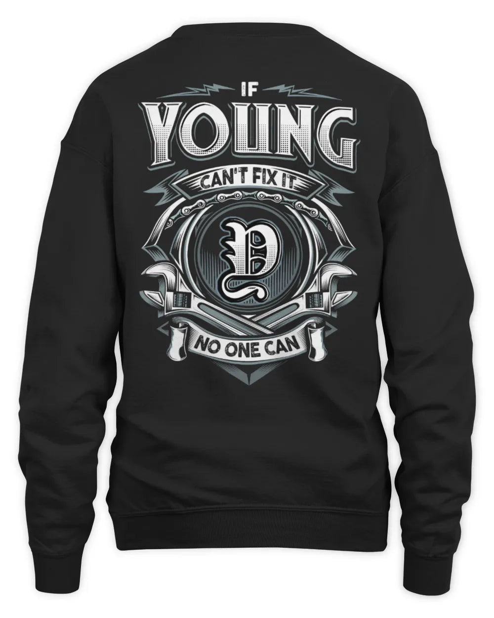 YOUNG AP81-K4-626 - Personalized Ahmed Quote Apparel “If Ahmed Can't Fix It, No One Can” - Unisex Sweatshirt - Black