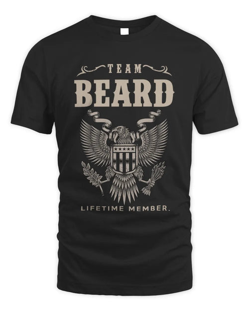 BEARD TP06-K82 – Personalized Classic Style Apparel “Team NAME Lifetime Member” - Unisex Standard T-Shirt - Black