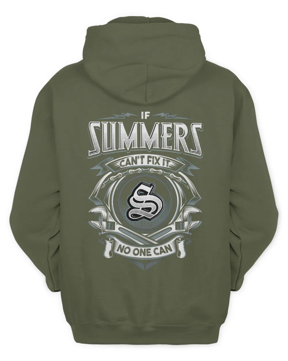 SUMMERS AP81-K4-626 - Personalized Ahmed Quote Apparel “If Ahmed Can't Fix It, No One Can” - Unisex Hoodie - Military Green