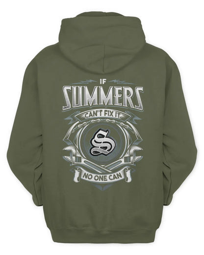 SUMMERS AP81-K4-626 - Personalized Ahmed Quote Apparel “If Ahmed Can't Fix It, No One Can” - Unisex Hoodie - Military Green