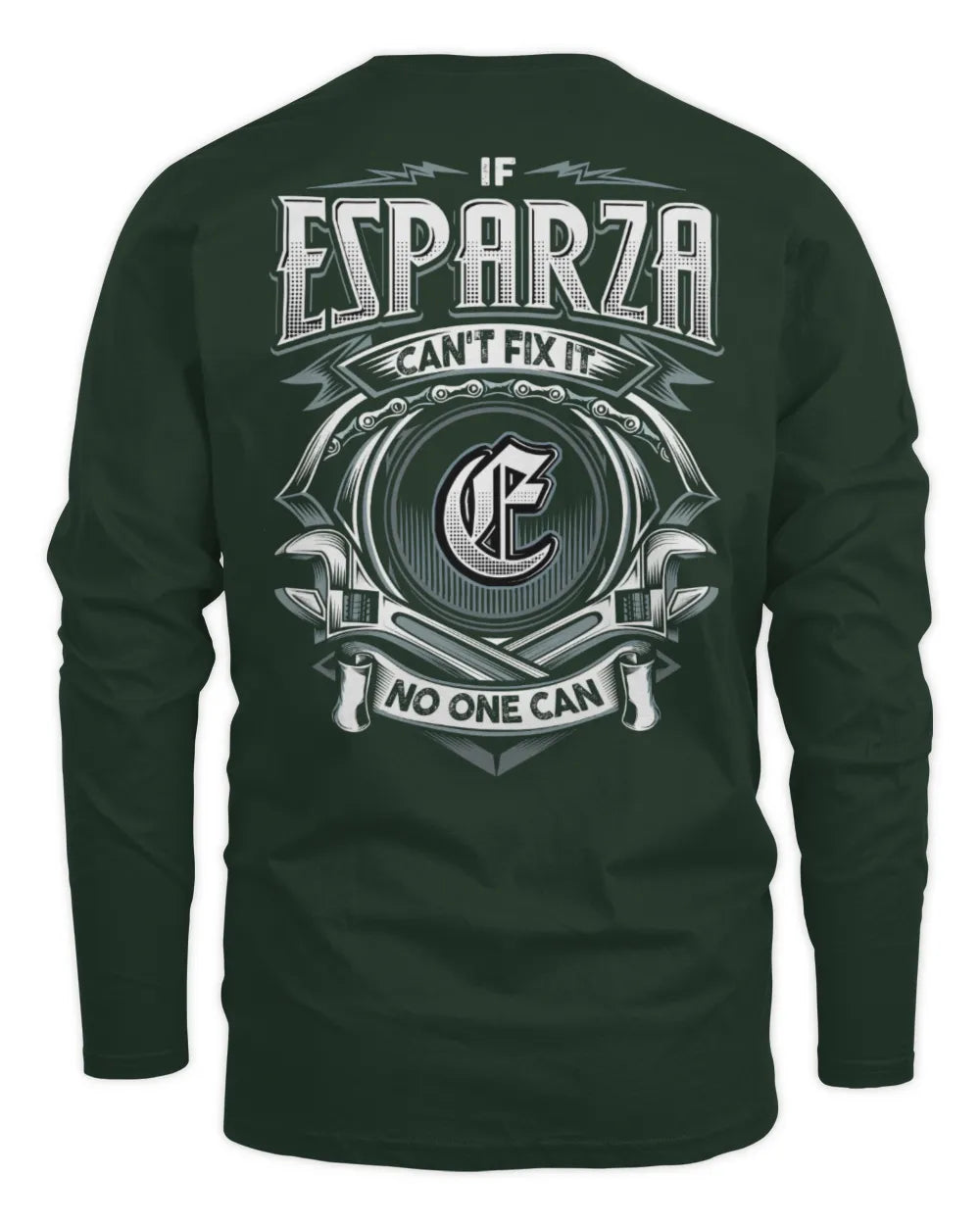 ESPARZA AP81-K4-626 - Personalized Ahmed Quote Apparel “If Ahmed Can't Fix It, No One Can” - Men's Long Sleeved T-Shirt - Forest Green