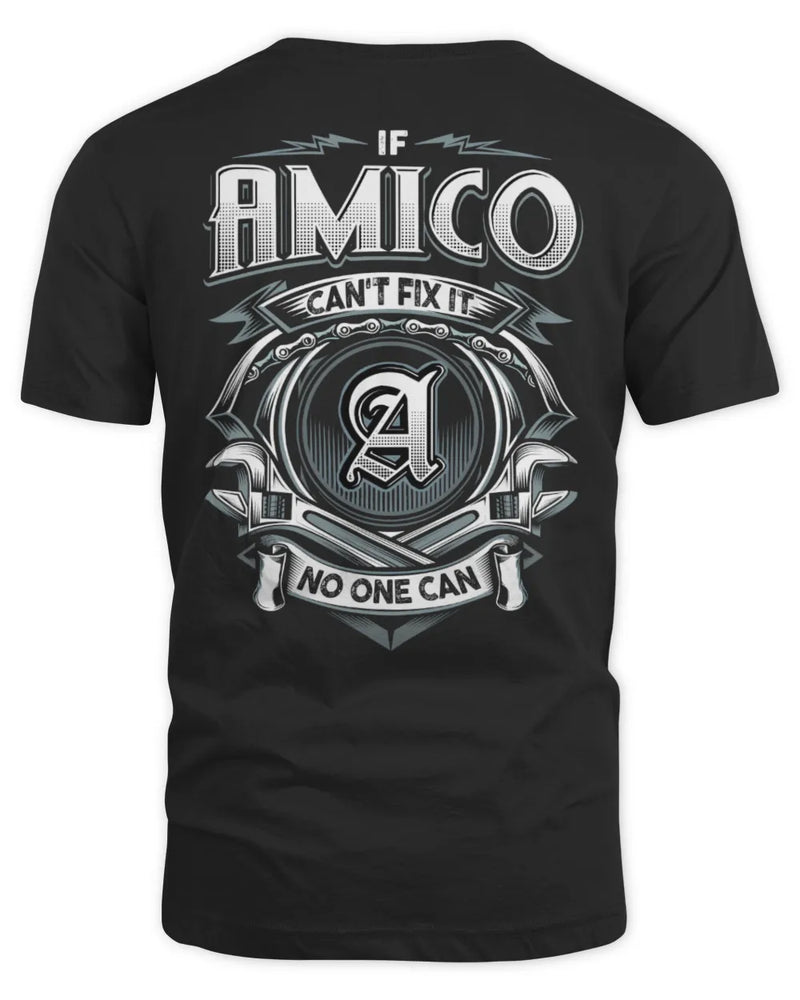 AMICO AP81-K4-626 - Personalized Ahmed Quote Apparel “If Ahmed Can't Fix It, No One Can” - Unisex Standard T-Shirt - Black