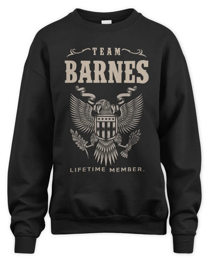 BARNES TP06-K82 – Personalized Classic Style Apparel “Team NAME Lifetime Member” - Unisex Sweatshirt - Black