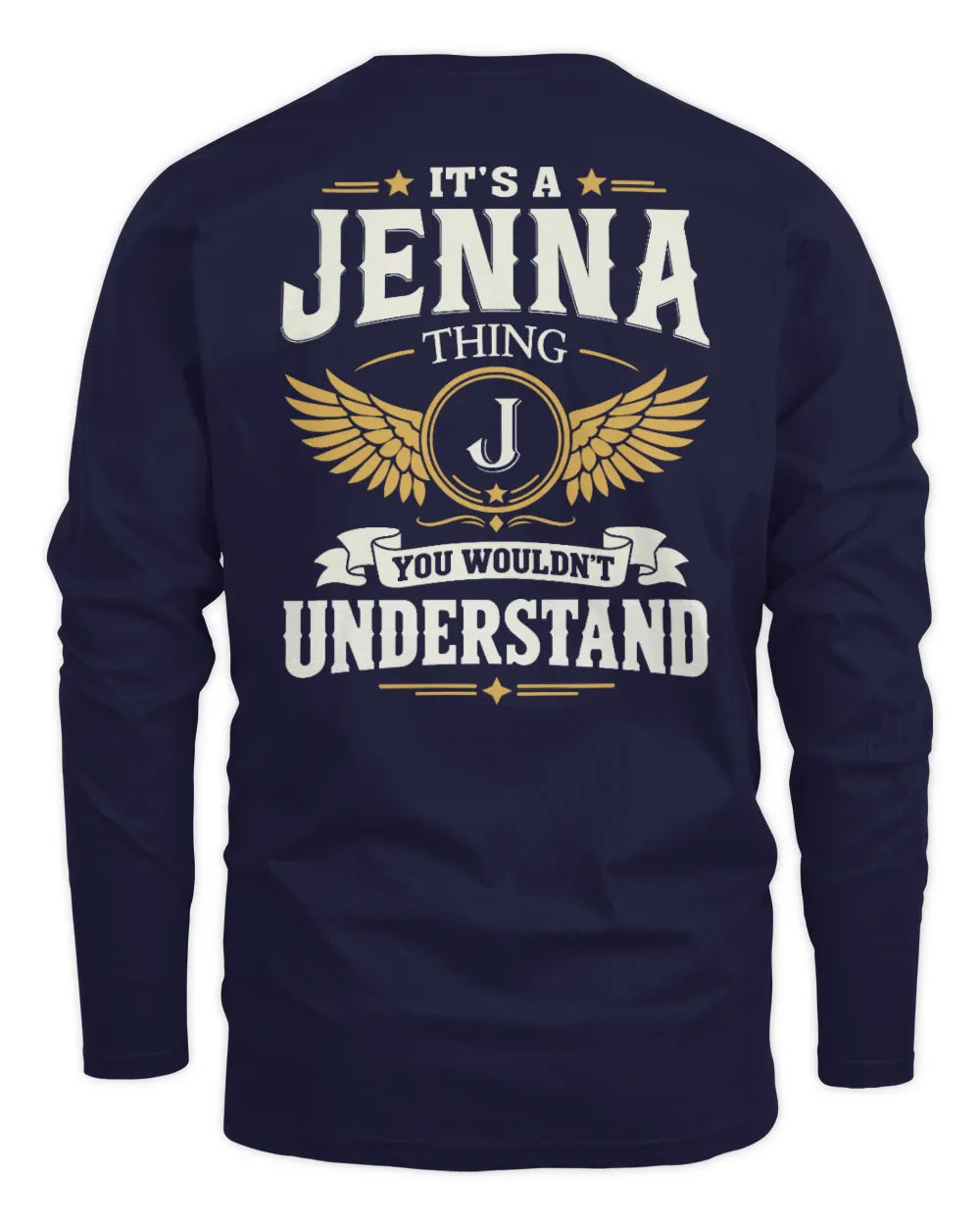 JENNA KT06-M008 It’s a [NAME] Thing – You Wouldn’t Understand | Personalized Vintage T-Shirt - Men's Long Sleeved T-Shirt - Navy