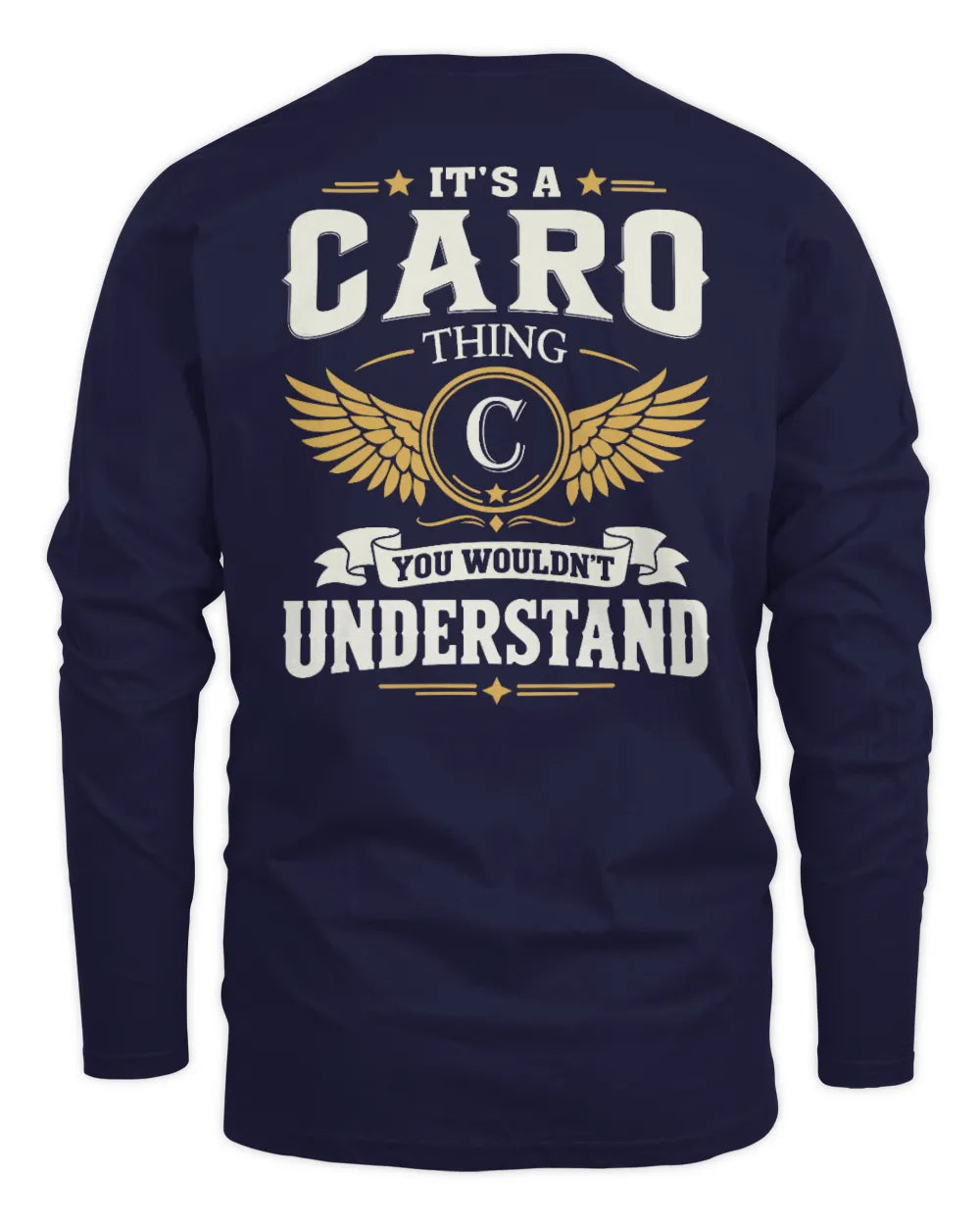CARO KT06-M008 It’s a [NAME] Thing – You Wouldn’t Understand | Personalized Vintage T-Shirt - Men's Long Sleeved T-Shirt - Navy