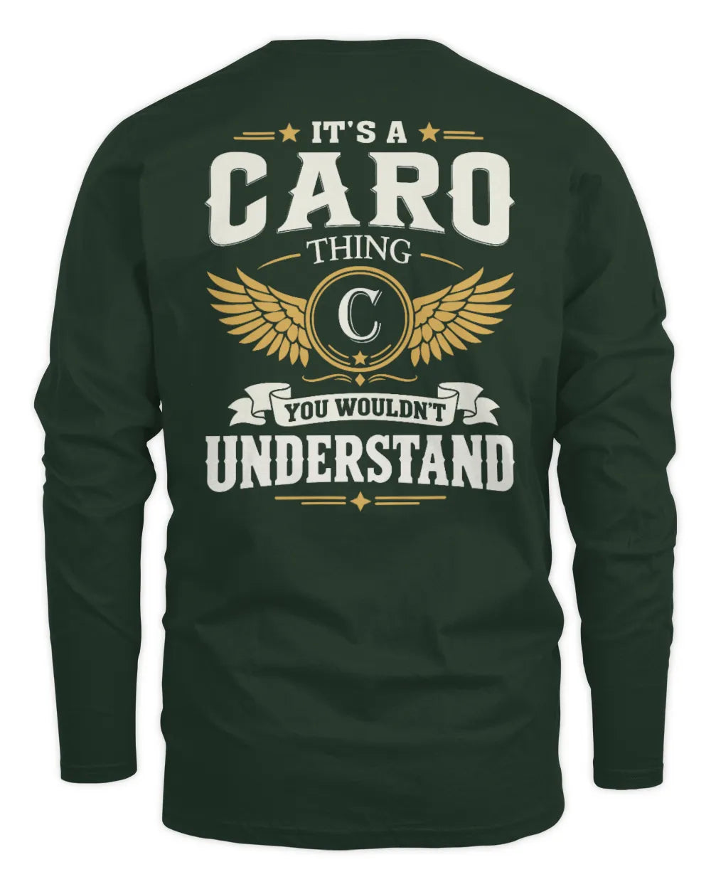 CARO KT06-M008 It’s a [NAME] Thing – You Wouldn’t Understand | Personalized Vintage T-Shirt - Men's Long Sleeved T-Shirt - Forest Green