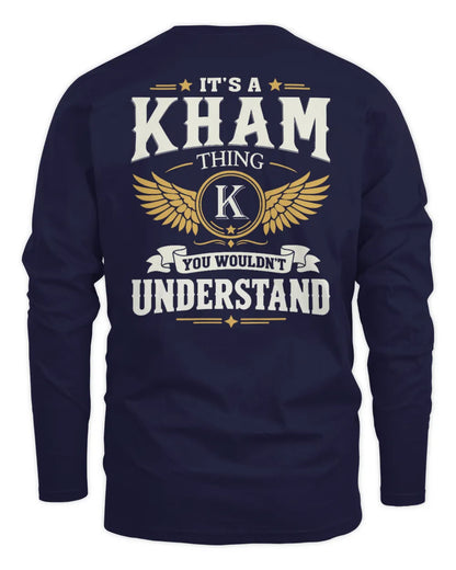KHAM KT06-M008 It’s a [NAME] Thing – You Wouldn’t Understand | Personalized Vintage T-Shirt - Men's Long Sleeved T-Shirt - Navy