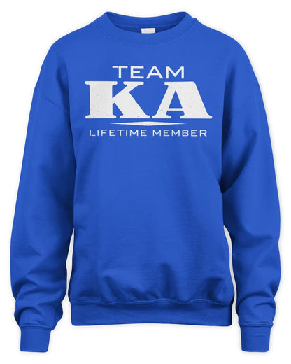 KA BL62-K4-128 - Personalized “Team NAME Lifetime Member” - Unisex Sweatshirt - Royal