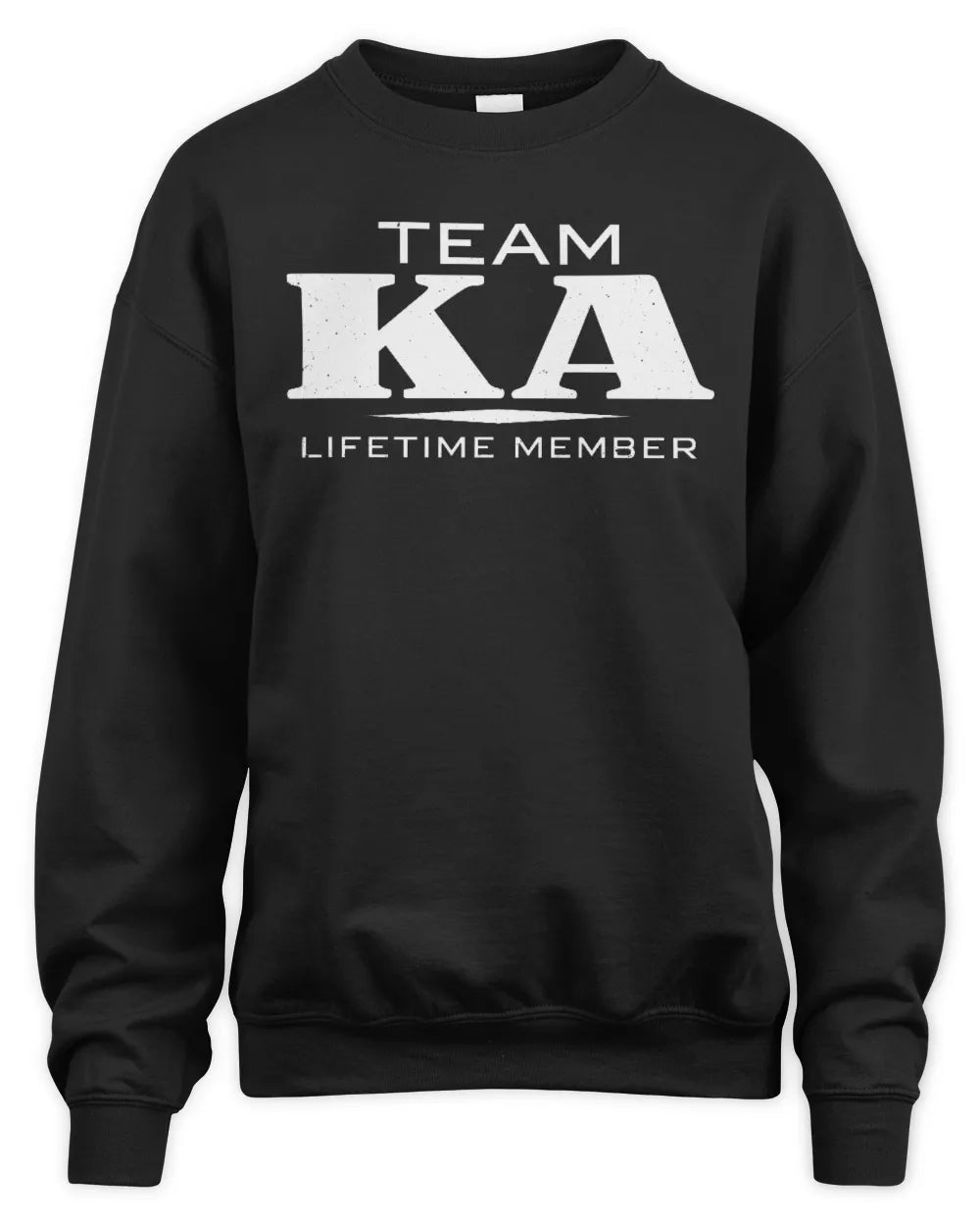 KA BL62-K4-128 - Personalized “Team NAME Lifetime Member” - Unisex Sweatshirt - Black