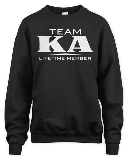 KA BL62-K4-128 - Personalized “Team NAME Lifetime Member” - Unisex Sweatshirt - Black