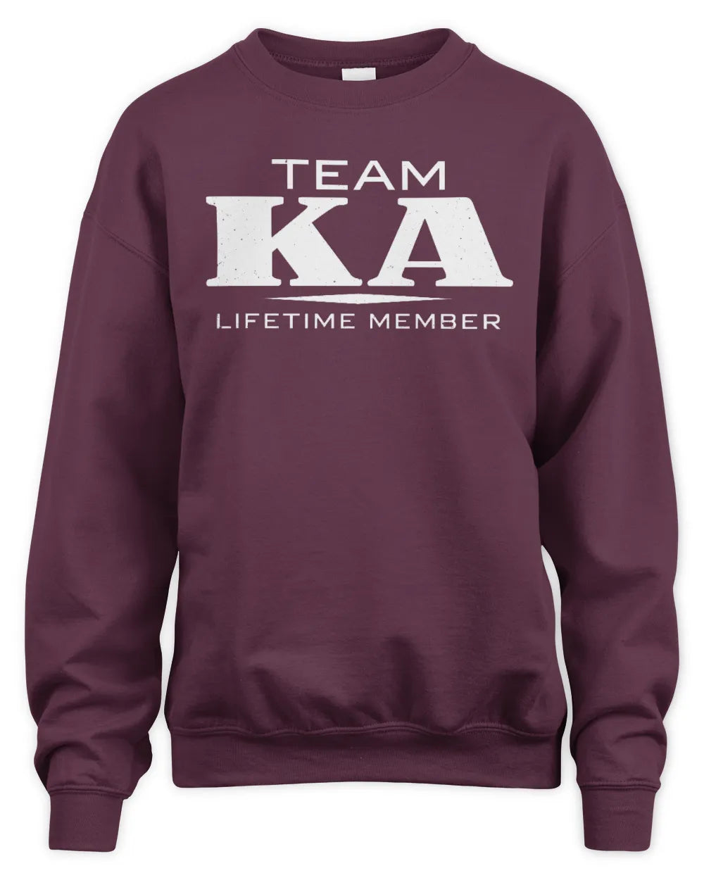 KA BL62-K4-128 - Personalized “Team NAME Lifetime Member” - Unisex Sweatshirt - Maroon
